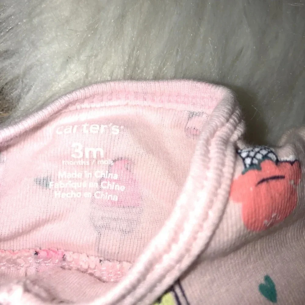 Carter’s 3 Months Little Girls Adorable Summer Pink Popsicle & Ice cream romper